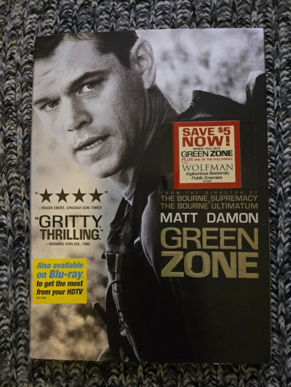 Green Zone DVD Matt Damon Action Thriller Widescreen Format